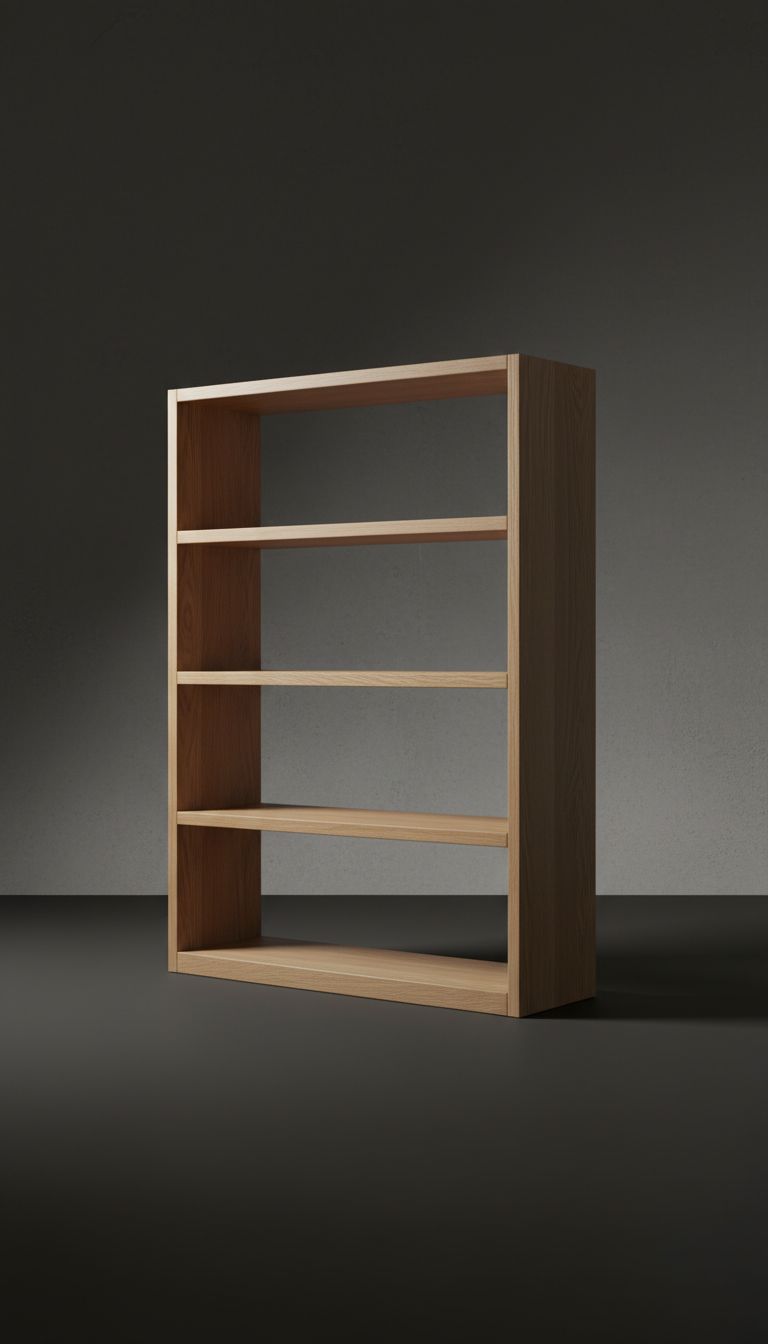 Brushed Oak Shelving Unit