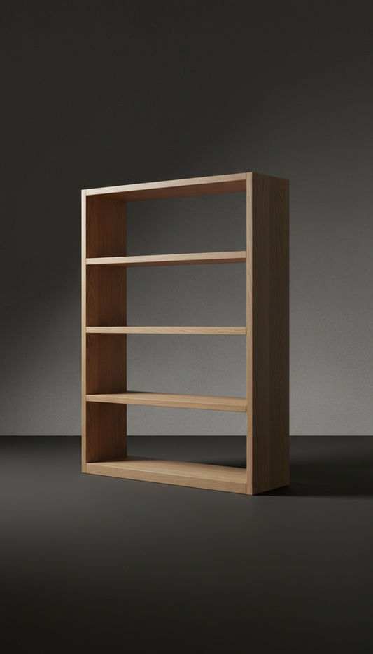 Brushed Oak Shelving Unit