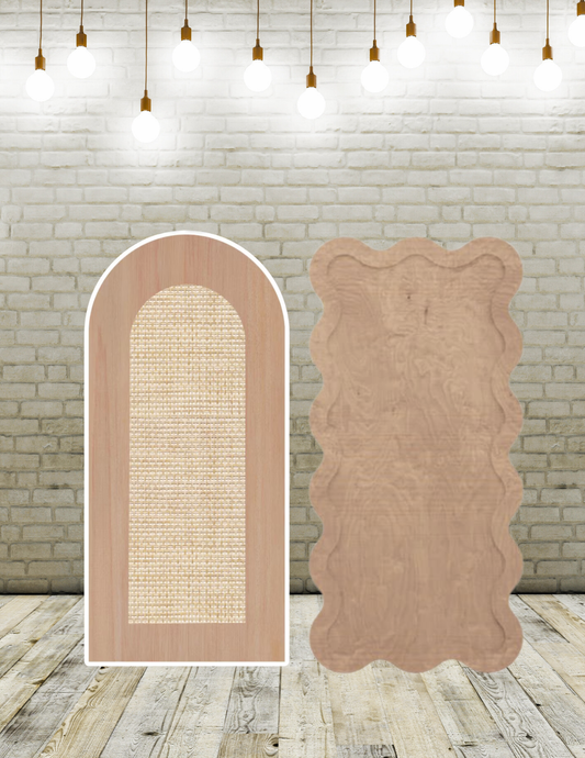 Rattan & Wavy Backdrop Set